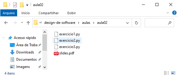 Conteúdo da pasta <code>design-de-software</code>