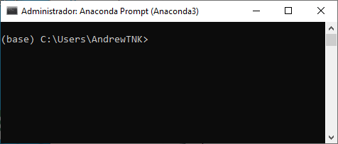 Uma janela parecida com essa deve aparecer ao abrir o terminal