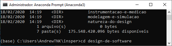 O terminal completa o nome da pasta quando não há ambiguidade