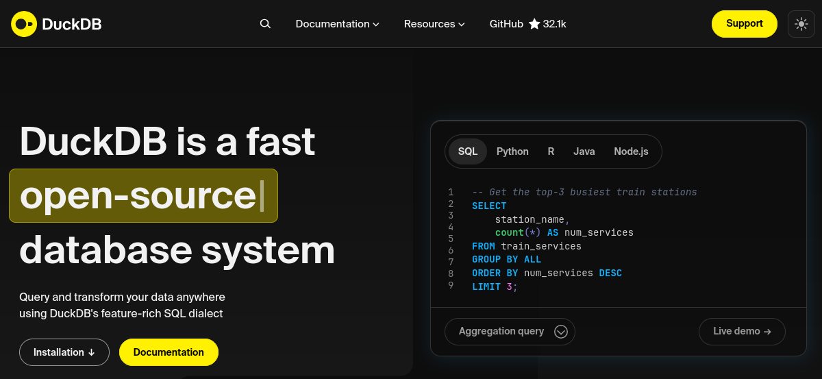 DuckDB Homepage